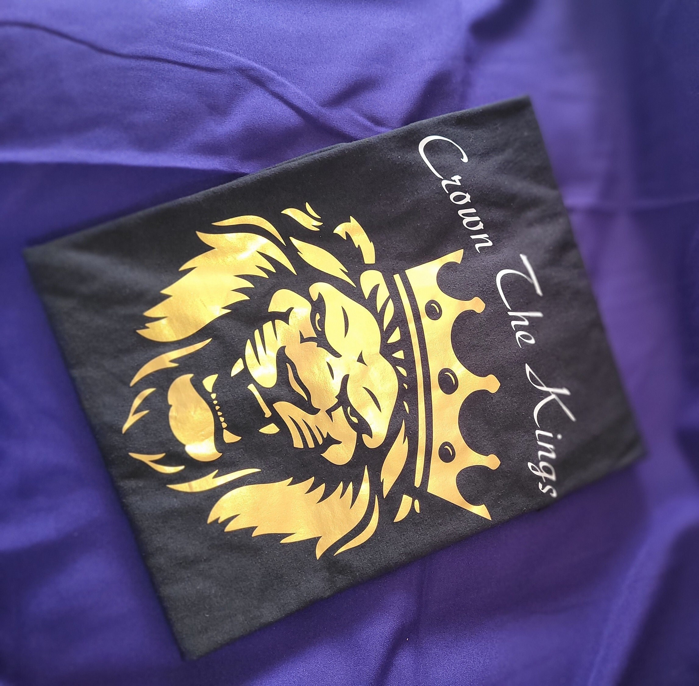 VTG LA Kings Starter Jacket Sz L Crown Patch Purple Gold Made In