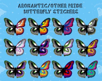 Aromantic/Other // Aro Spectrum/Other Pride Butterfly Stickers / Waterproof  Available