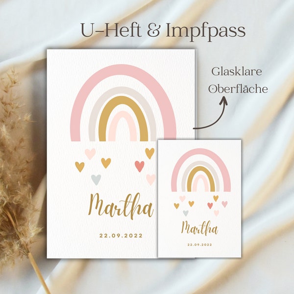 U booklet and vaccination card cover personalized | gift for birth | Protective cover vaccination card cover | Protective cover in SET with name | U booklet & vaccination card