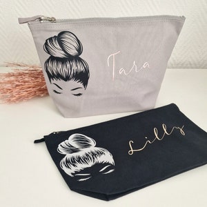 Personalized cosmetic bag with name Toiletry bag Brush bag Make-up bag Makeup Gift girlfriend. image 8