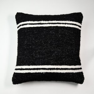 Black shaggy cushions on sale