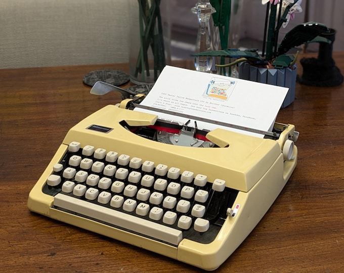 1972 Writing 1972 Pastel Yellow Wedgefield (kmart) 100 Typewriter by Brother ...