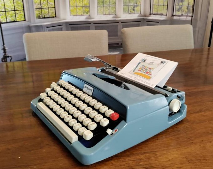 Navy Blue & Sea Grey Blue 1967 Brother ster XL500 Typewriter