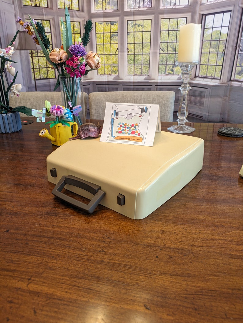 1978 Baby Blue and Cream Custom Painted Montgomery Ward 200 Typewriter by Brother Serviced and Ready to Write image 7