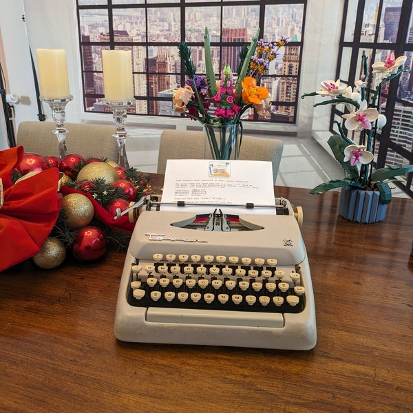 Rare 1960 Cream Sears Tower Tabulator Typewriter by Smith Corona (Serviced) - Ready to Write