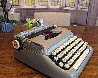 Another Great Grey Ghost - 1965 Dawn Grey Smith Corona Sterling Typewriter (Serviced) - Ready to Write