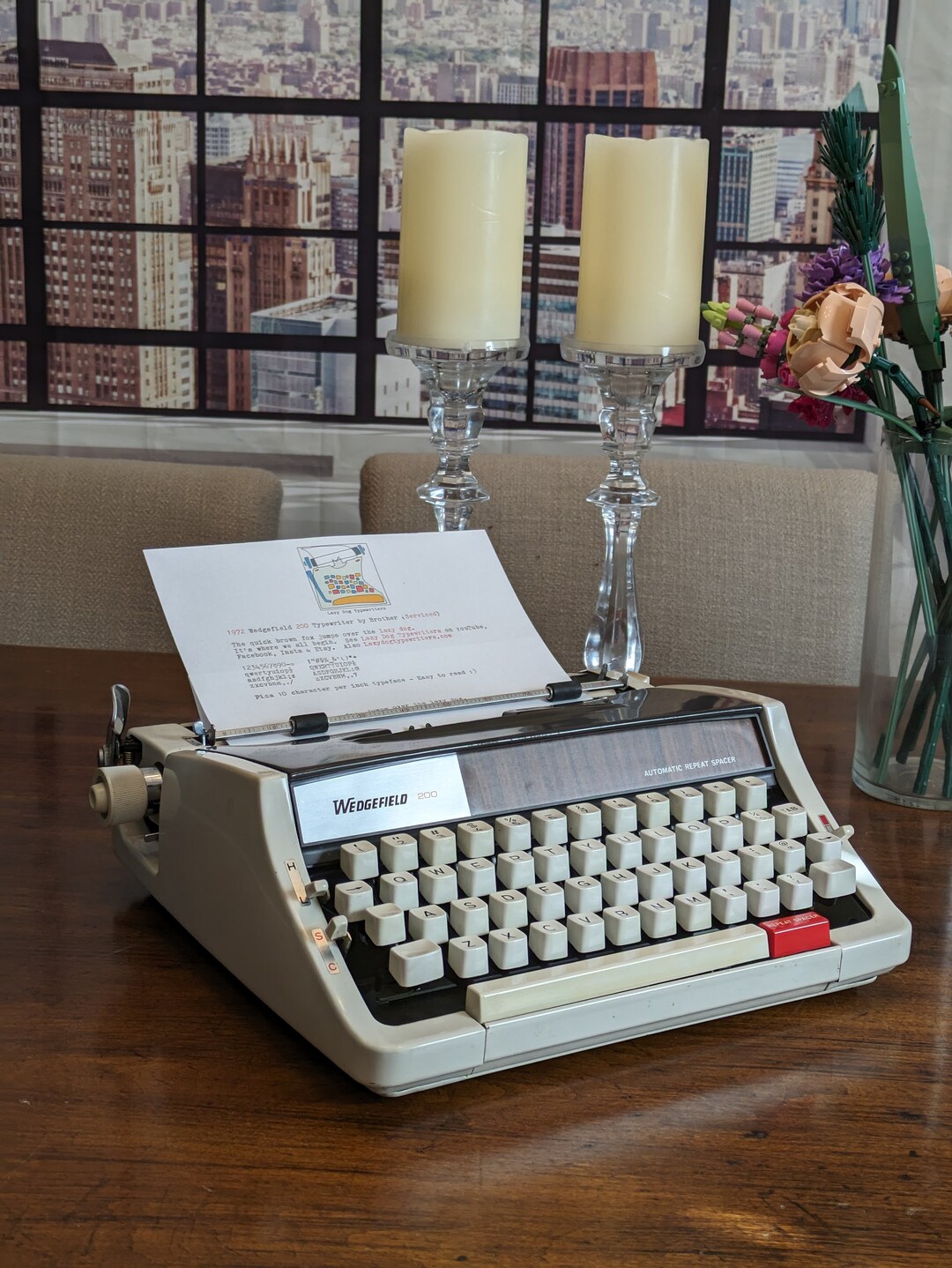 1972 Writing Beautiful Beige and Brown 1972 Kmart 200 Typewriter by Brother serviced ...