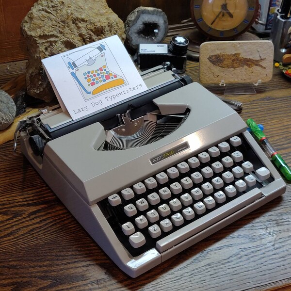 1970's British Boots PT400 (Royal Mercury Jet) Typewriter (Serviced) - Beige Brown Khaki