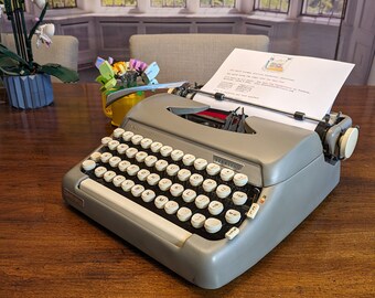 Another Great Grey Ghost - 1965 Dawn Grey Smith Corona Sterling Typewriter (Serviced) - Ready to Write