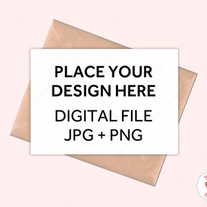 グリーティング カード モックアップ 横 - 5x7 招待状 モックアップ - PNG JPG ファイル デジタル テンプレート - 空白カード ストック写真