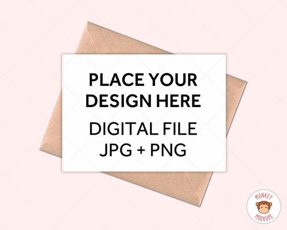 Greeting Card Mockup Horizontal 5x7 Invitation Card Mockup - Etsy