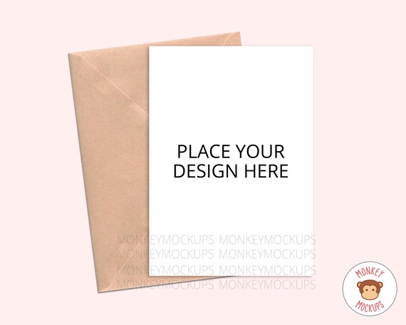 Greeting Card Mockup 5x7 Invitation Card Mockup Digital Etsy