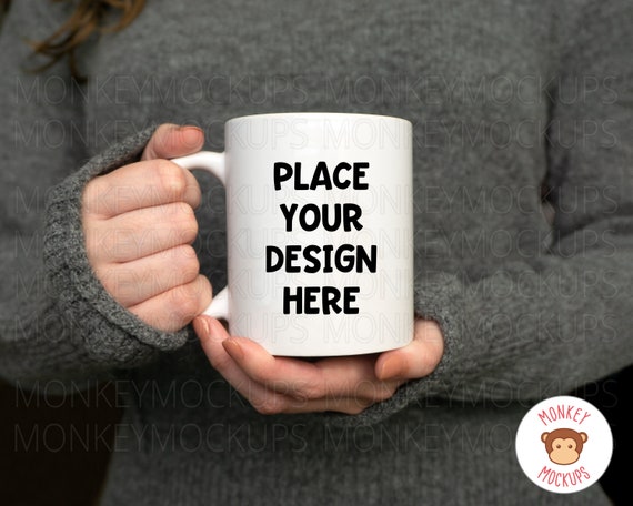 Woman Holding Mug Mockup 11 Oz Coffee Mug Mockup Jpeg Etsy