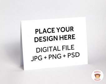 Greeting Card Mockup, 5x7 White Invitation Mockup, JPEG PNG PSD Smart Object, Psd Mockup, Stationery Mockup, Wedding Mockup