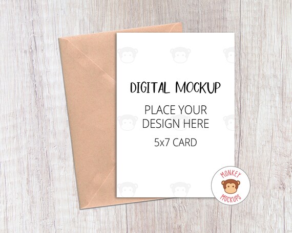 Greeting Card Mockup Invitation Card Mockup 5x7 Png Etsy