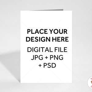 Tarjeta de felicitación Mockup 5x7 - Standing White Invitation Mockup - JPEG PNG PSD Smart Object Mockup