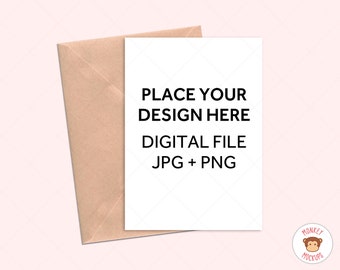 Grußkarte Mockup - 5 x 7 Einladung Karte Mockup - digitale Datei Vorlage PNG JPG - leere Karte Mockup - Karte Stock Foto