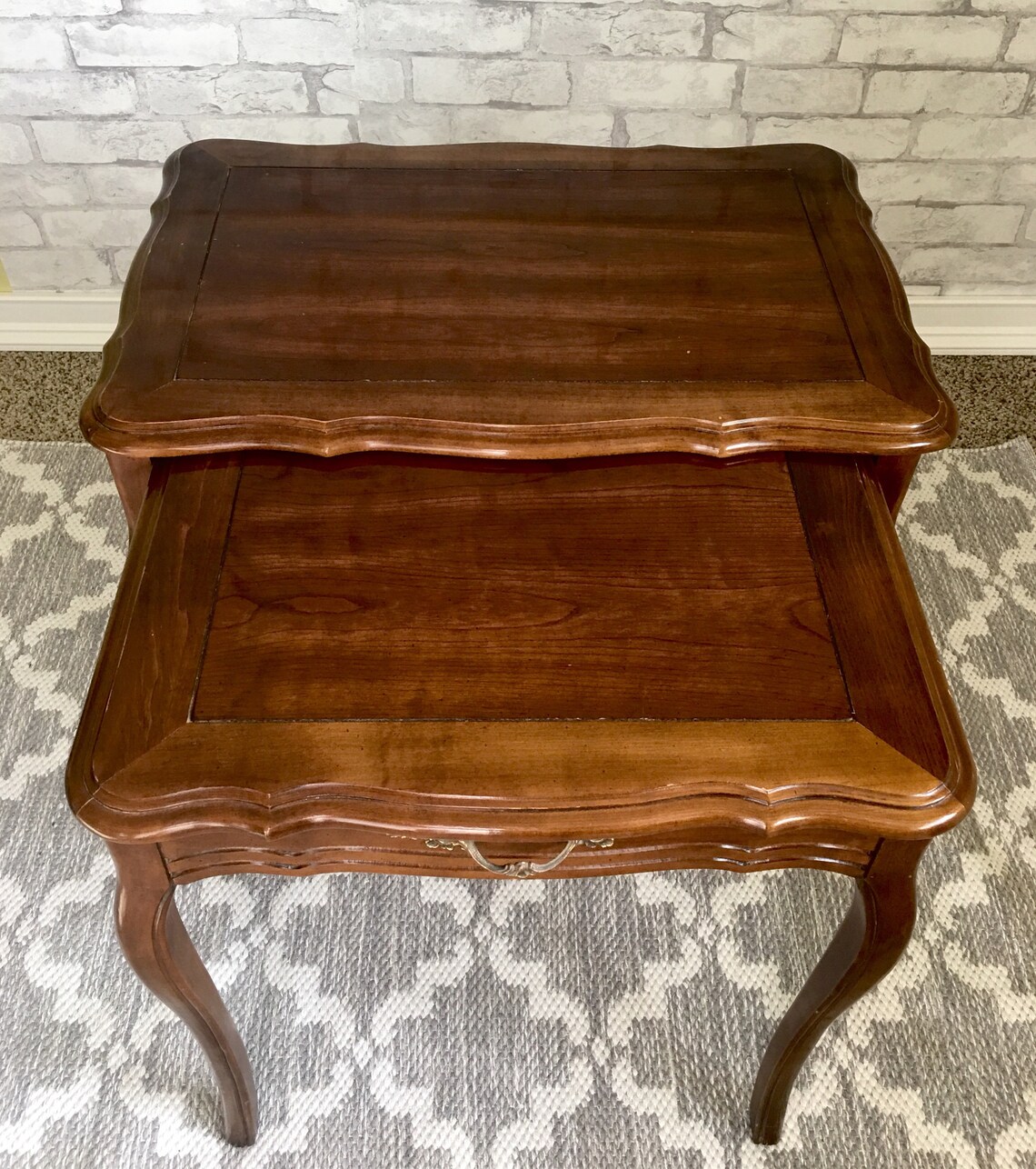 Set of two Vintage Nesting Tables. Made by Hammary Funiture Etsy