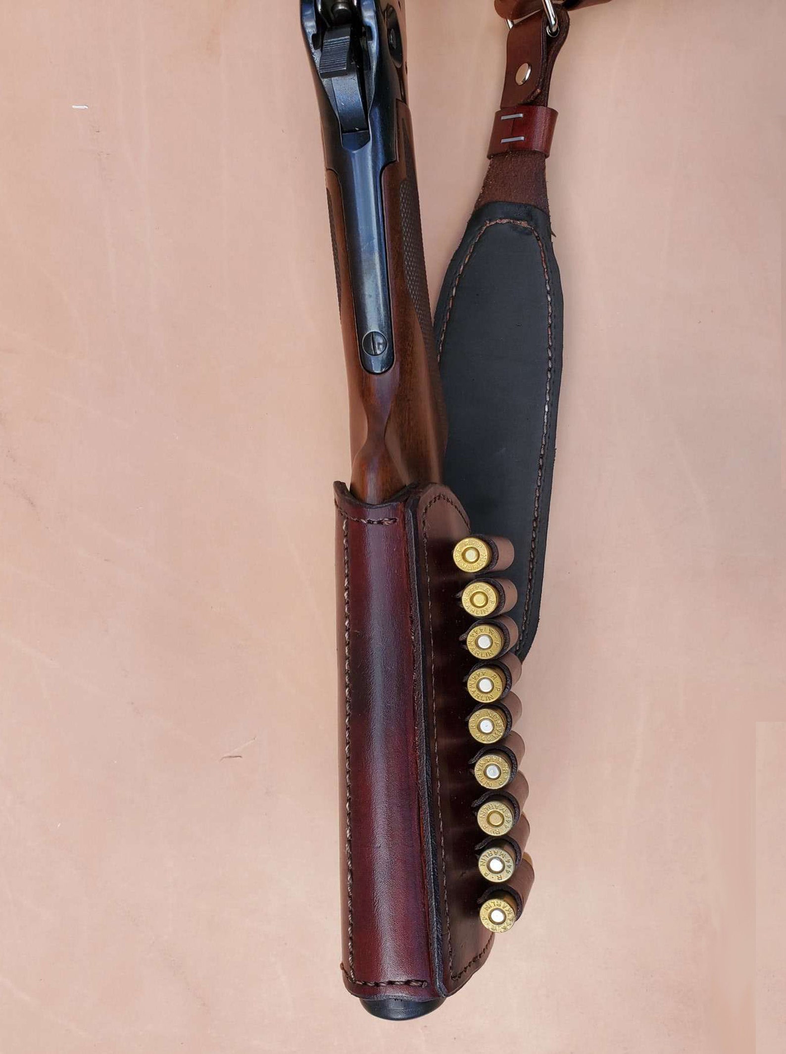 Leather Rifle Stock Shell Carrier Etsy