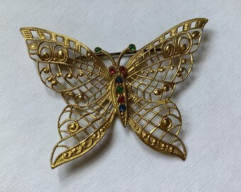 Vintage vlinderbroche