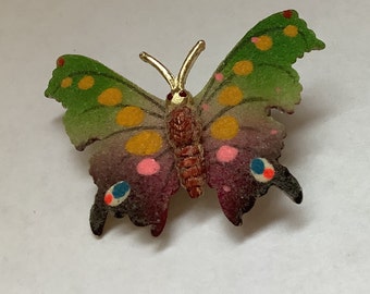 Vintage retro butterfly brooch