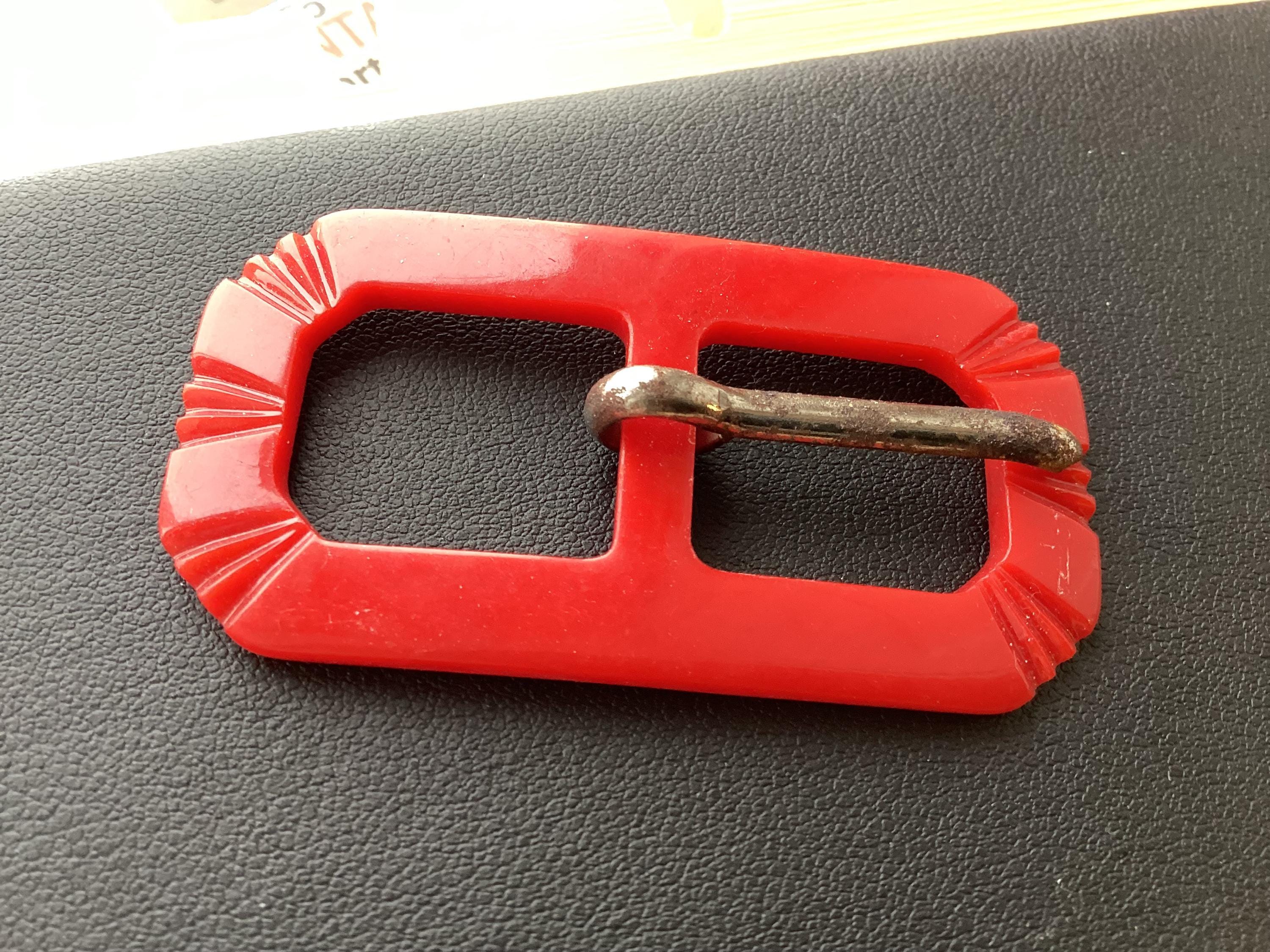Red 1940s Belt Buckle - Etsy UK