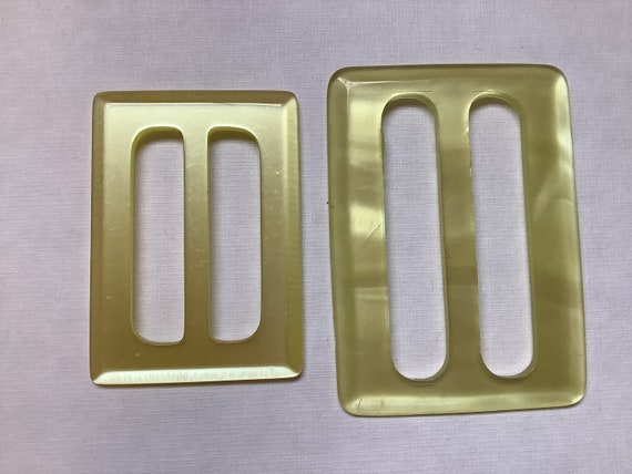 Two lovely lucite buckles - image 1