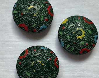 Trio of vintage buttons