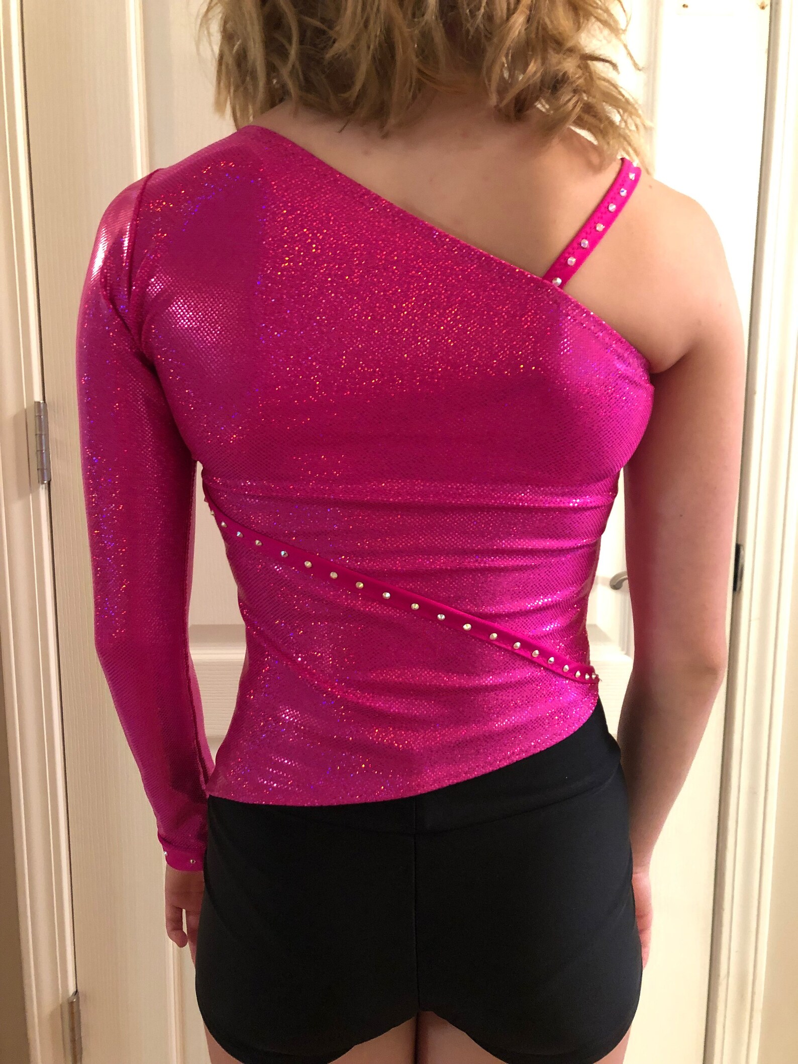 Hot Pink / Fuchsia One Sleeve Dance Top Women's Xsmall Etsy UK