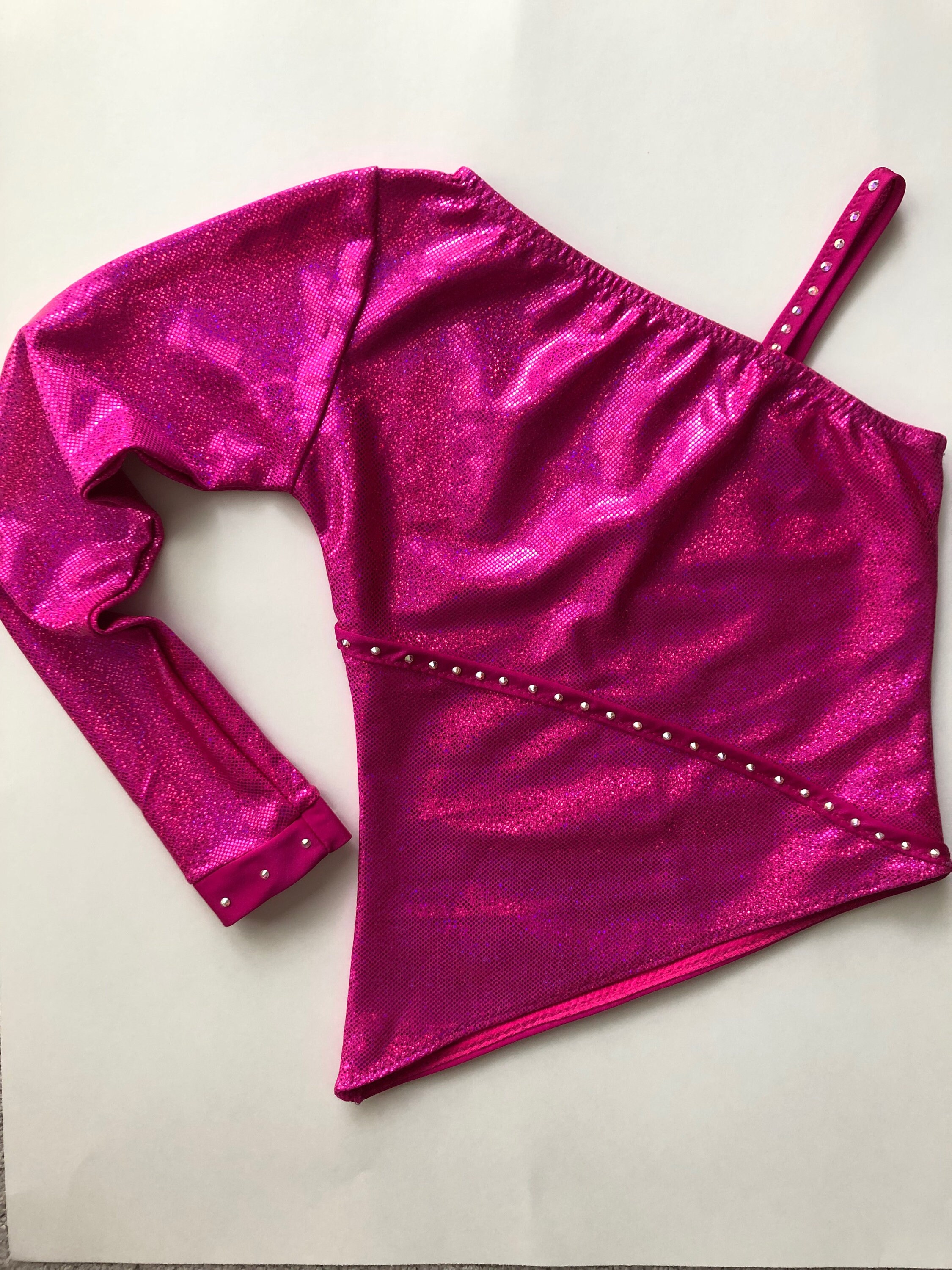 Hot Pink / Fuchsia One Sleeve Dance Top Women's Xsmall Etsy UK