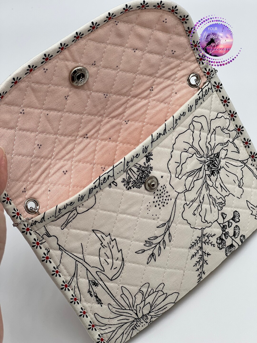 Quilted Mini Purse, Unique Quilted Mini Wallet, Quilted Bag, Everyday Bag, Travel Mini Purse ...