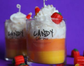 Candy Corn Scented Candle: Halloween Fall Dessert Candle