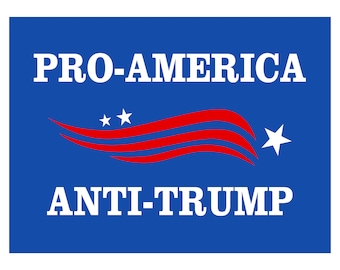 Pro America Anti Trump 2025 Yard Sign - 18X24" with Stake - Fast Free Shipping!