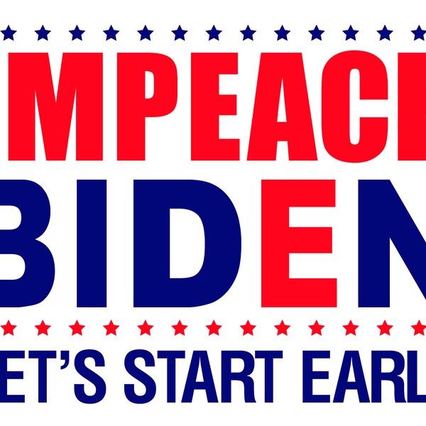 Impeach Biden Anti-Biden Yard Sign - 18X24" with Stake - Fast Free Shipping!