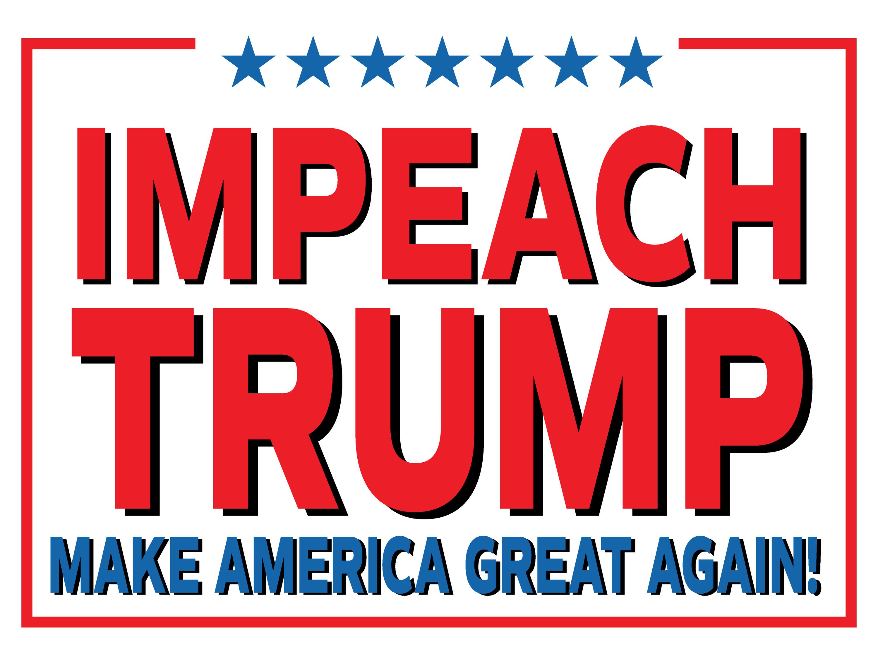 Impeach Trump - NO MAGA - Cartel de jardín anti-Trump - 18 x 24" con estaca - ¡Envío rápido y gratuito!