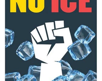 Anti ICE Anti-Trump Yard Sign - 18X24" with Stake - Fast Free Shipping!