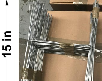 100 pack 10x15 inch Galvanized Sign Stakes  - Fast Free Shipping!