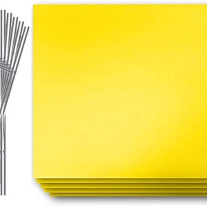 Paquete de 10 carteles de jardín en blanco amarillos de 24 x 18 pulgadas con estacas: ¡envío rápido y gratuito!