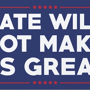 No MAGA Anti-Trump Yard Sign - 18X24&quot; with Stake - Fast Free Shipping!