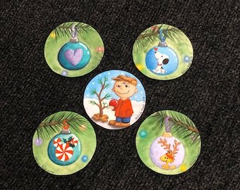 2019 Cute Holiday 1.25 inch Button/Pin & Magnet Set 1