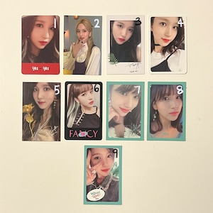 Zweimal OFFIZIELLE MINA Fotokarten kpop Album pc