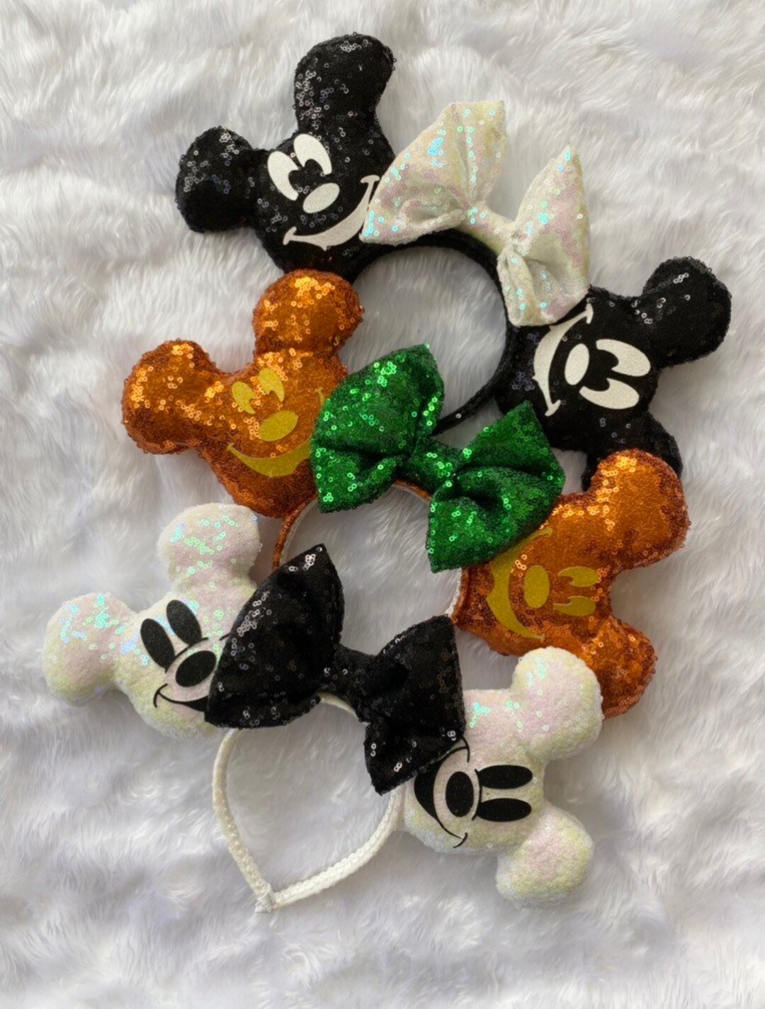 Mickey Halloween Ears, Mickey Bat, Pumpkin and Ghost Ears. Disney