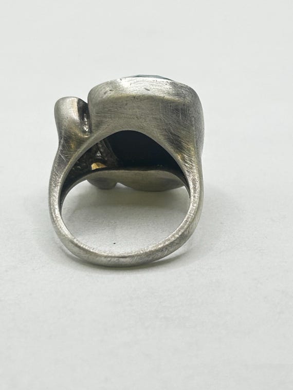 Sterling Silver Gemstone Ring with Chalcedony, La… - image 7
