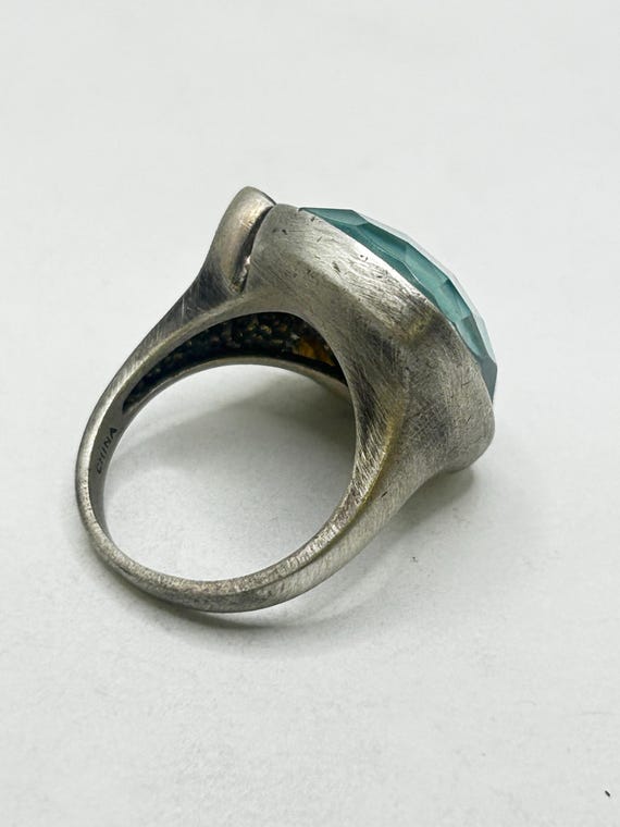 Sterling Silver Gemstone Ring with Chalcedony, La… - image 5