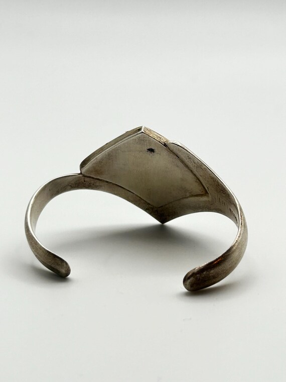 Multi Gemstone Bangle Bracelet, Sterling Silver, … - image 5