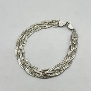 Vintage Italy Sterling Wave Bracelet