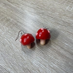 clay mushroom earrings