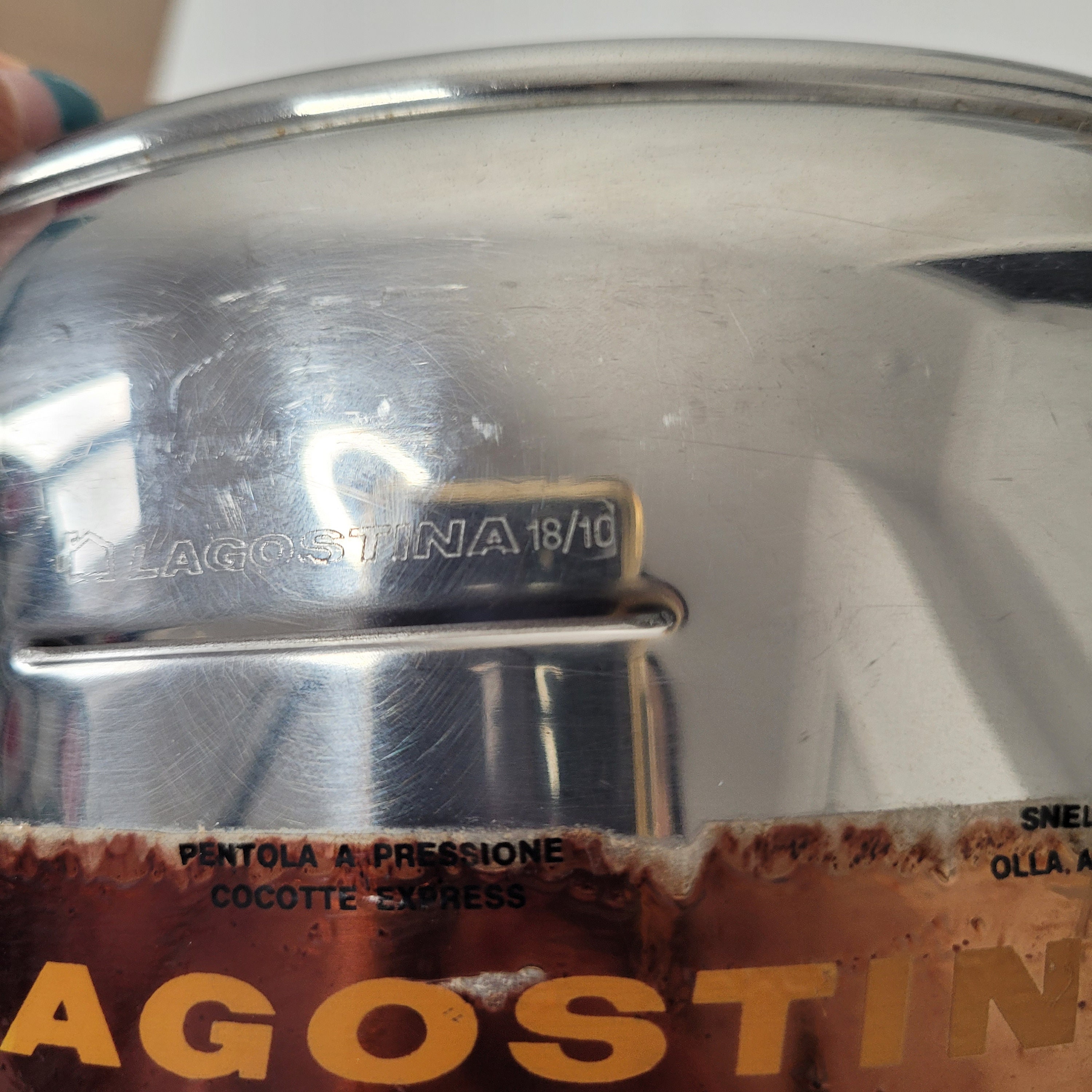 Vintage Lagostina Thermoplan 18/10 Stainless Steel Pressure Cooker