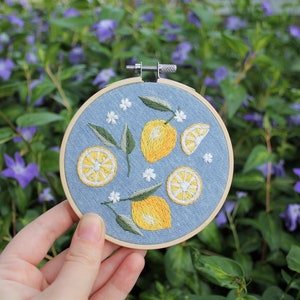 Citrus Dreams of Lemons Embroidery Pattern PDF / Digital Hand Embroidery Pattern / Embroidery PDF / Spring Embroidery Pattern zdjęcie 2