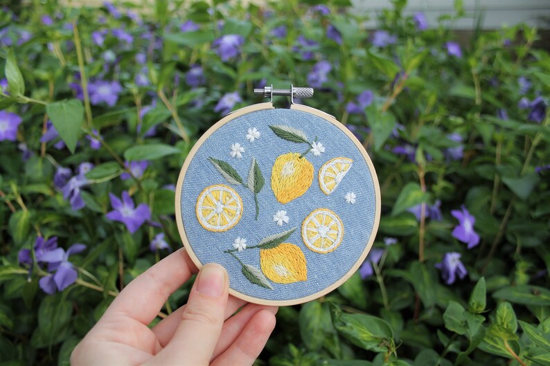 Citrus Dreams of Lemons Embroidery Pattern PDF / Digital Hand Embroidery Pattern / Embroidery PDF / Spring Embroidery Pattern image 2